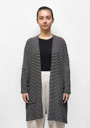 MAMA B -  Cozy Knit Onesize Open Cardigan in Stripes