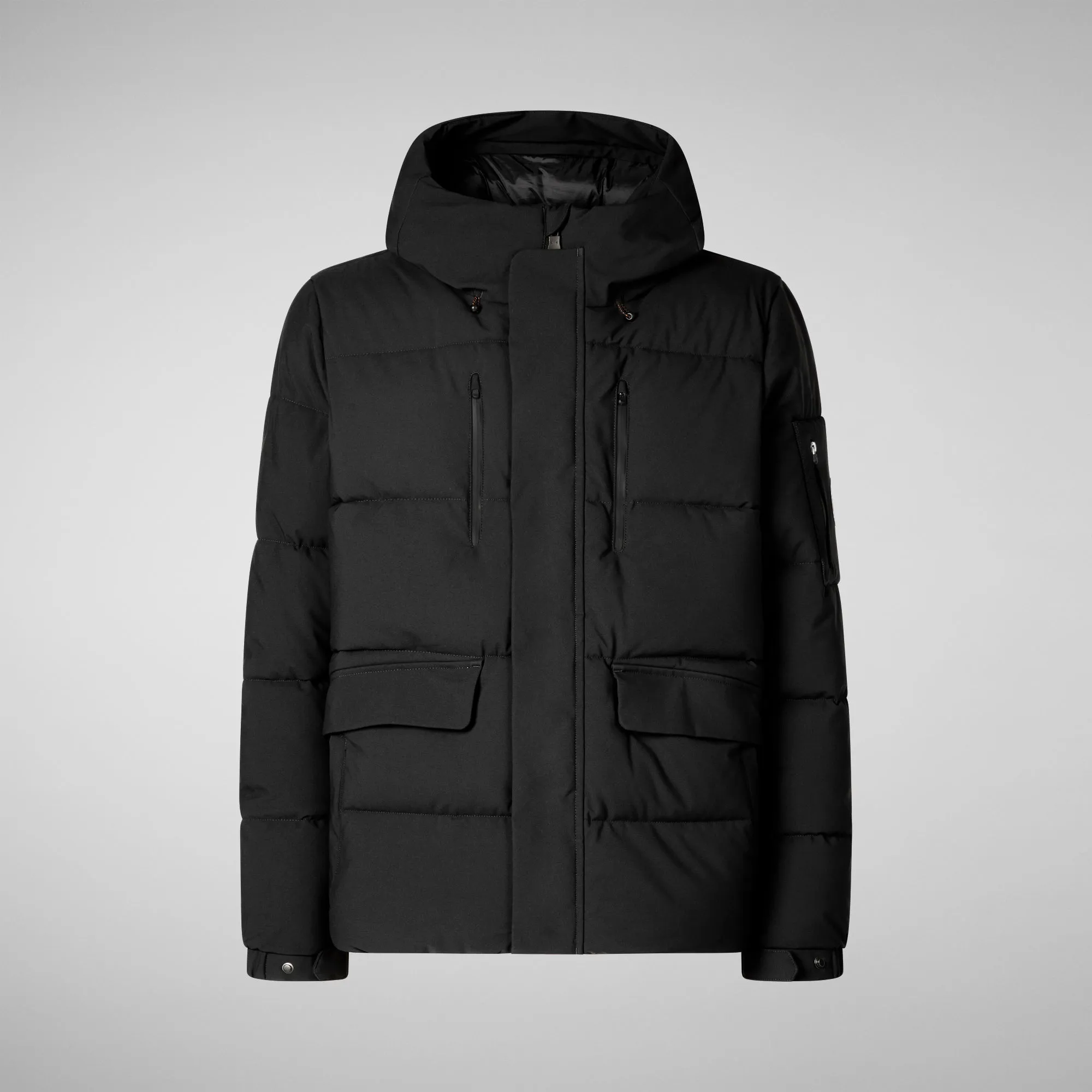 Men's  Hooded Parka Alter in black