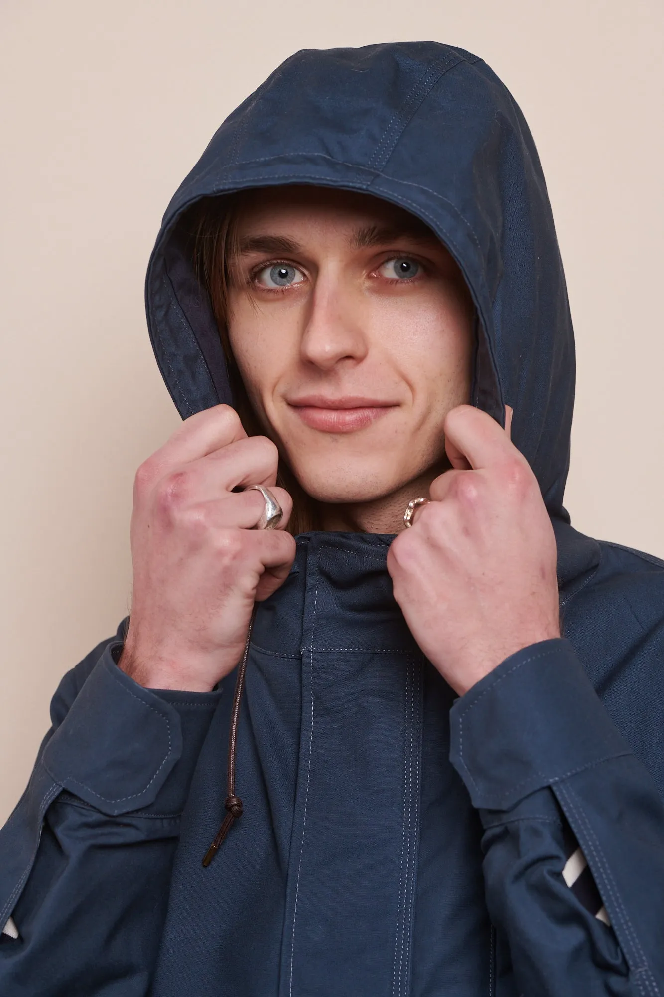 Men's Waxed Mountain Parka - Navy