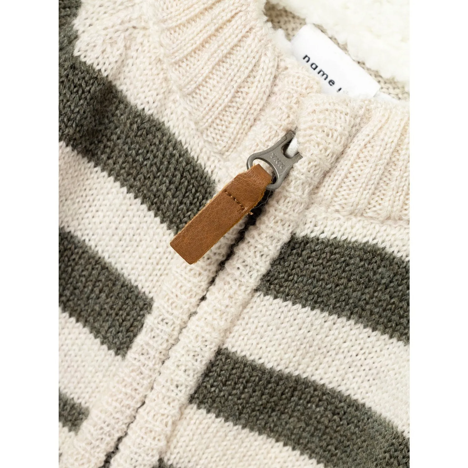 Name It Mulled Basil Wriss Wool Knit Cardigan