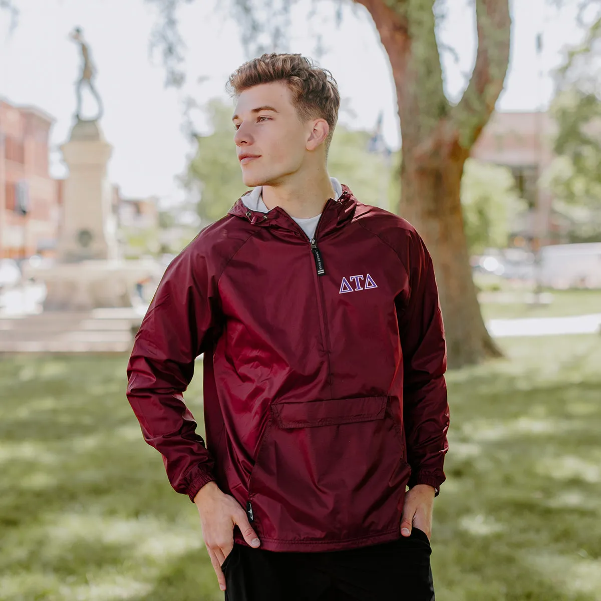 New! Delt Classic 1/4 Zip Rain Jacket