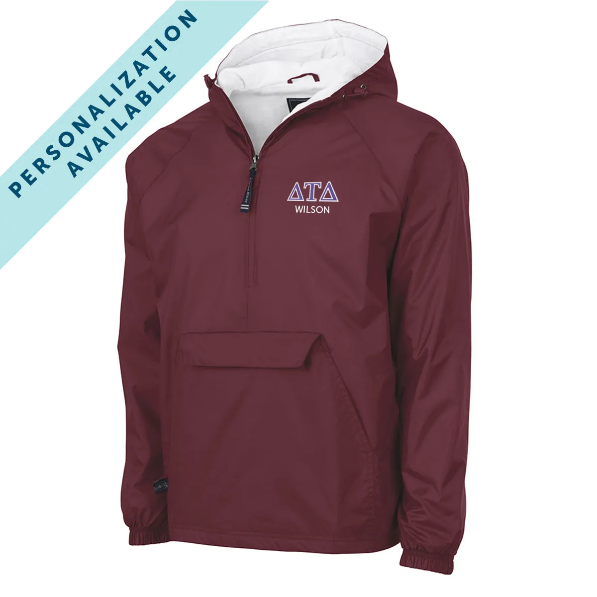 New! Delt Classic 1/4 Zip Rain Jacket