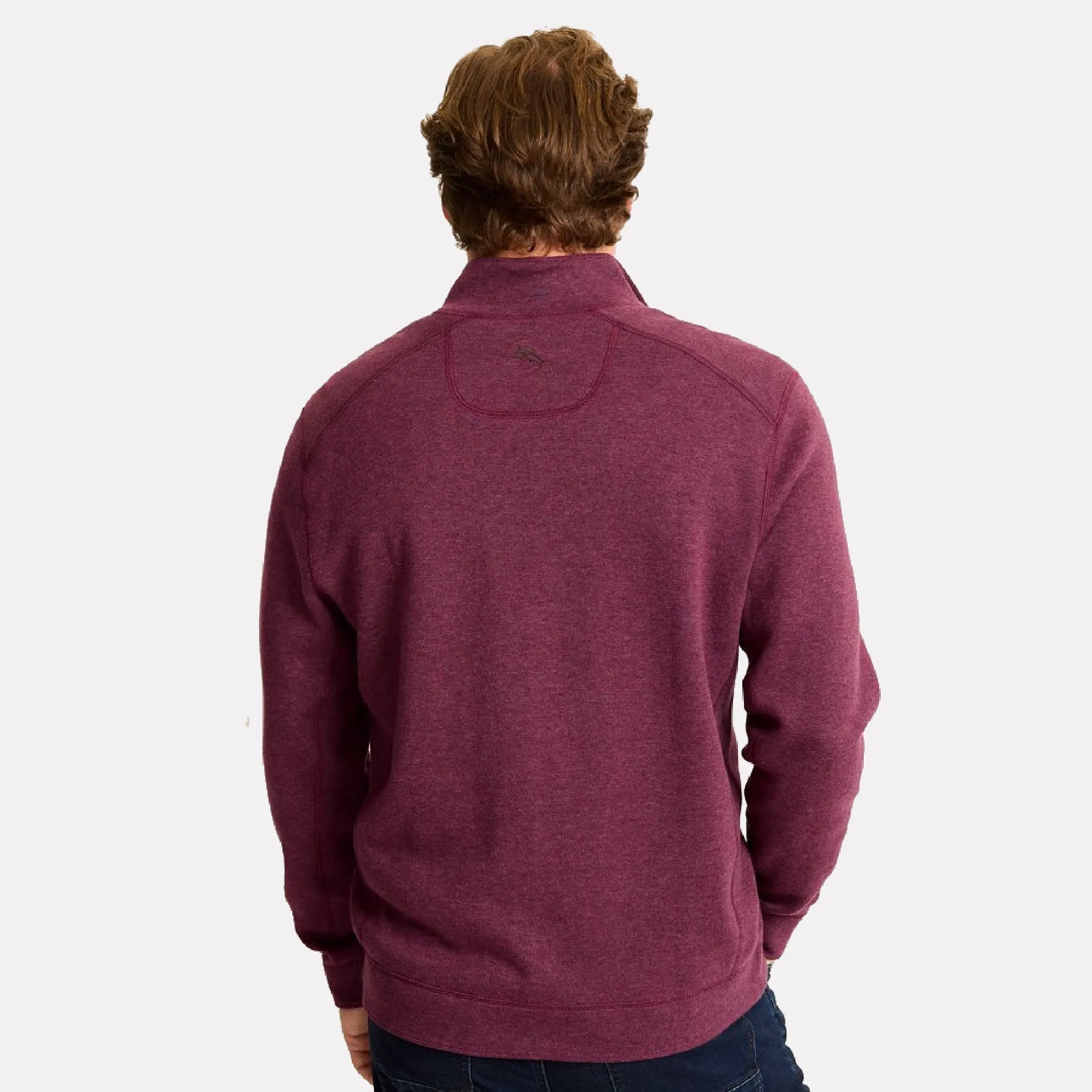 New Flip Coast Half Zip Reversible Cotton Pullover / Rum Berry Heather