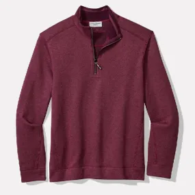 New Flip Coast Half Zip Reversible Cotton Pullover / Rum Berry Heather