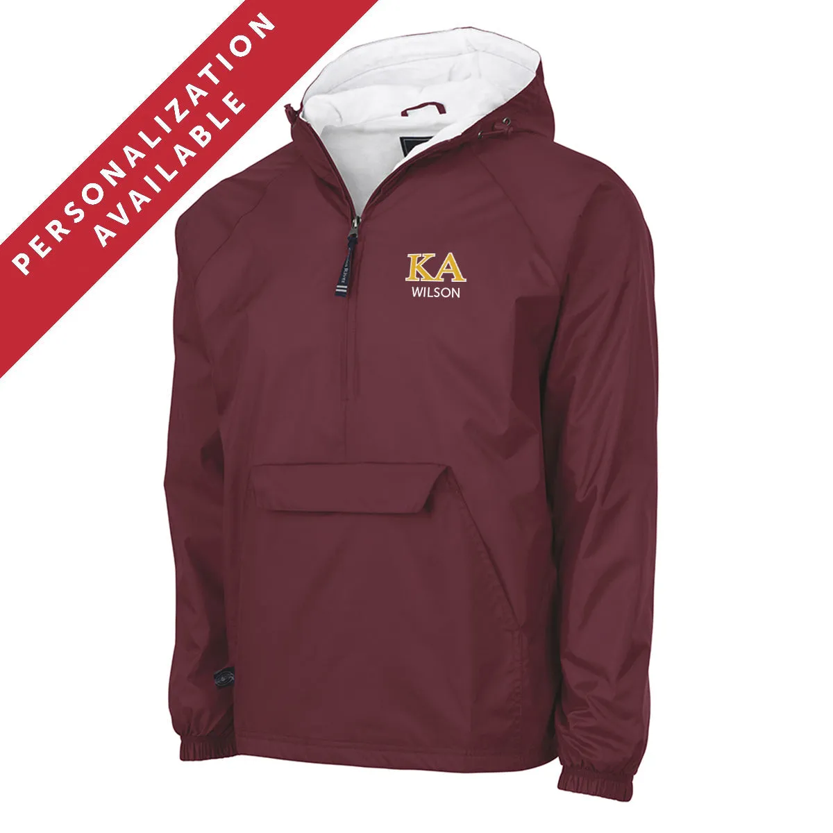 New! Kappa Alpha Classic 1/4 Zip Rain Jacket