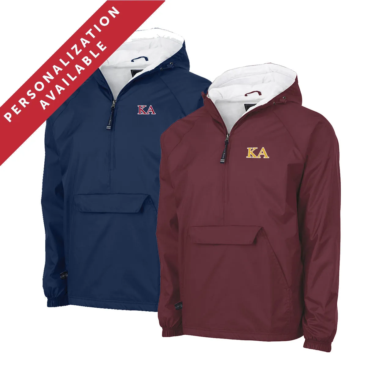 New! Kappa Alpha Classic 1/4 Zip Rain Jacket