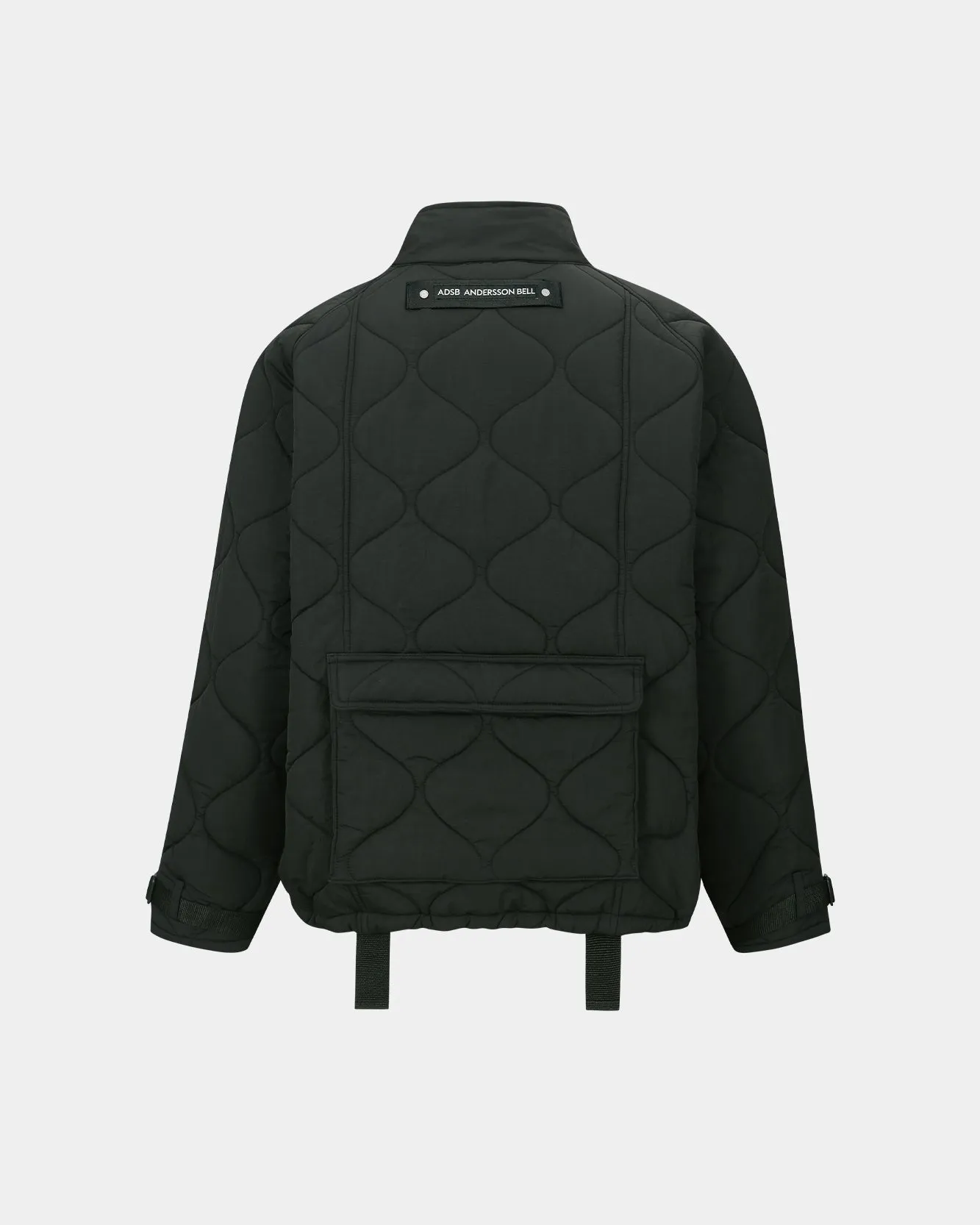 NEW NORDIC KNIT PATCH QUILTED SHORT PARKA awa692m(BLACK)