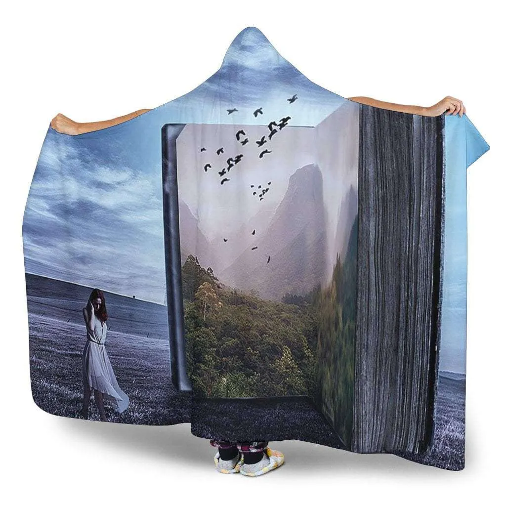 open book hooded blanket