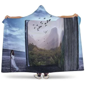 open book hooded blanket