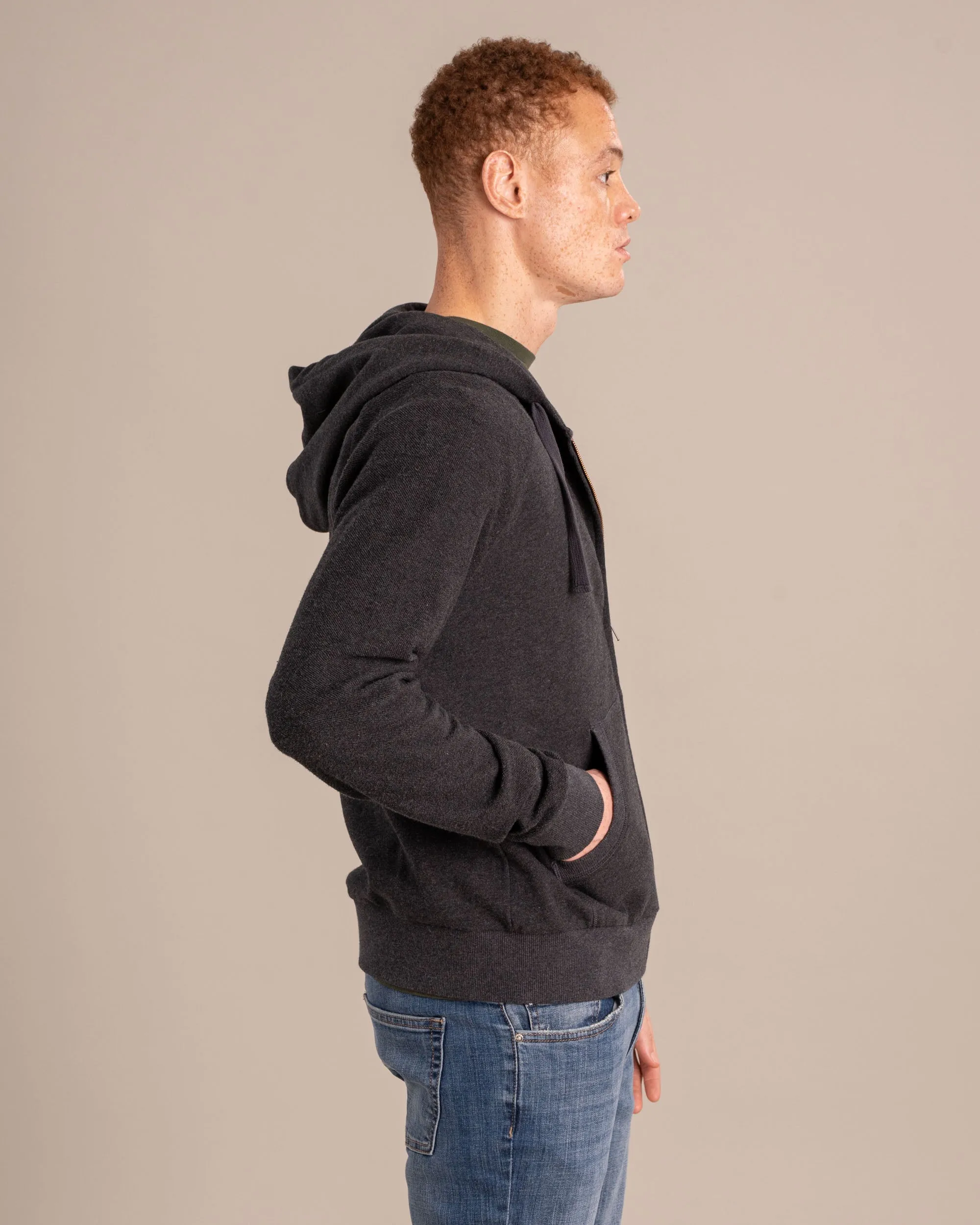 Organic Raglan Zip-Up Hoodie