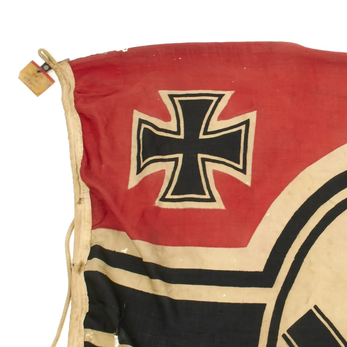 Original German WWII Kriegsmarine Destroyer Z10 Hans Lody Captured Naval Battle Flag with Wartime Markings 150cm x 250cm