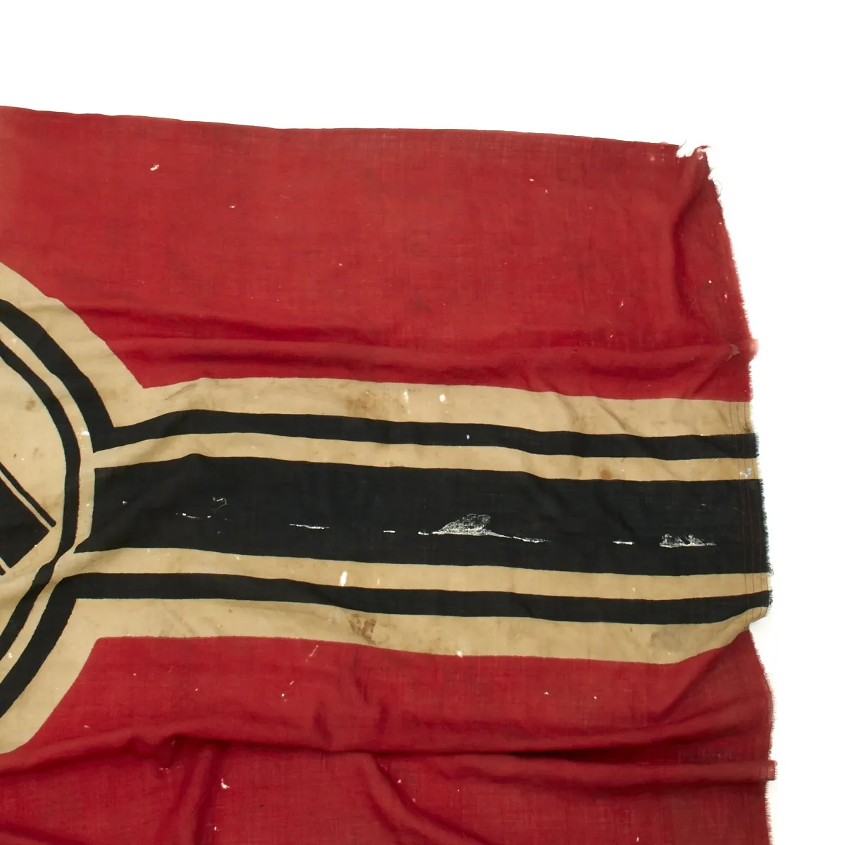 Original German WWII Kriegsmarine Destroyer Z10 Hans Lody Captured Naval Battle Flag with Wartime Markings 150cm x 250cm