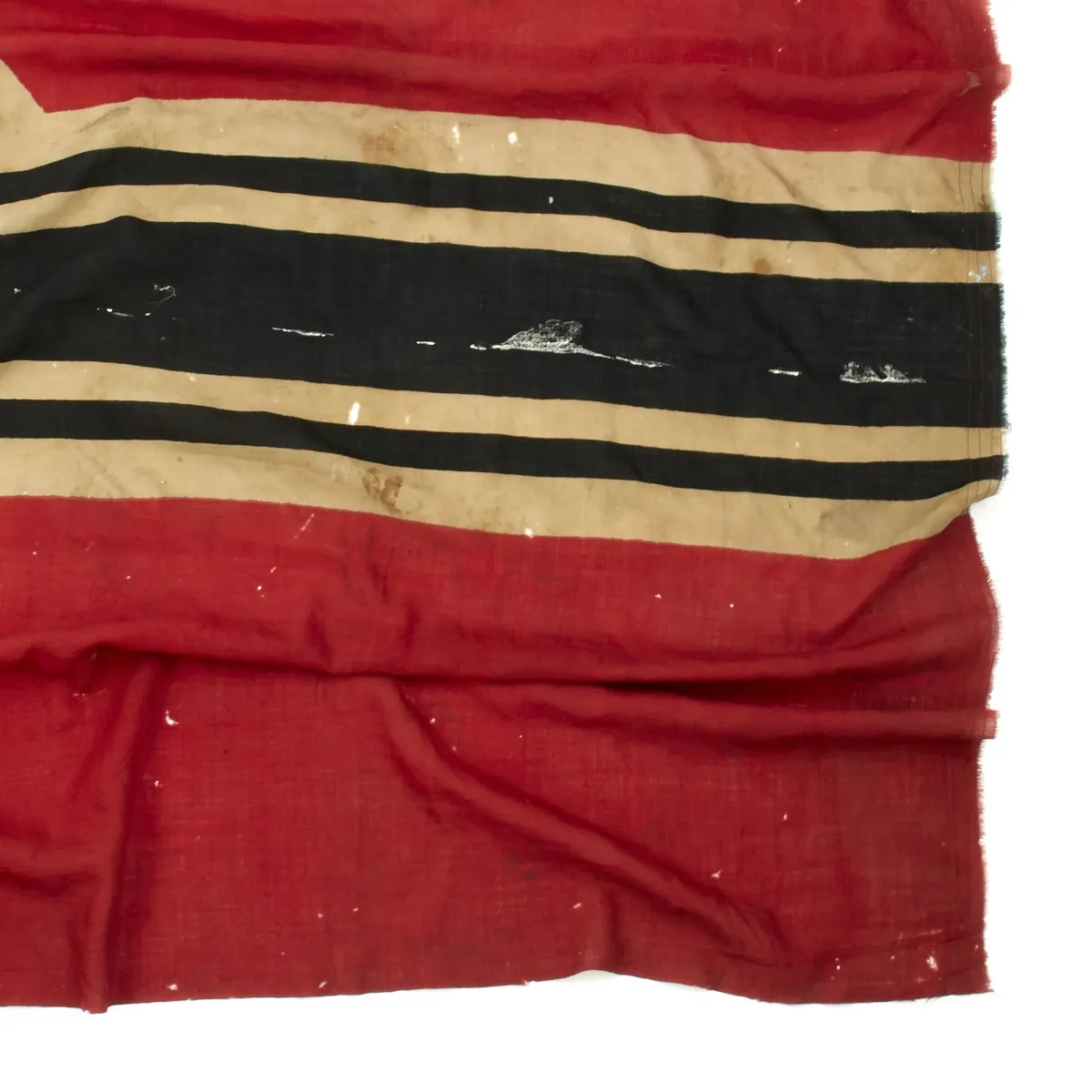 Original German WWII Kriegsmarine Destroyer Z10 Hans Lody Captured Naval Battle Flag with Wartime Markings 150cm x 250cm