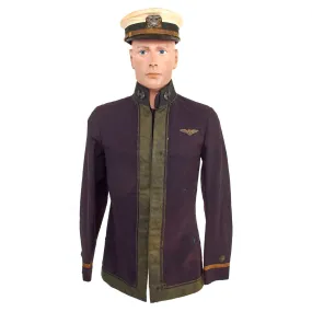 Original U.S. WWI Navy Named Naval Aviator M1895 Pattern Undress Jacket with Forage Cap and Photo - Dated 1918