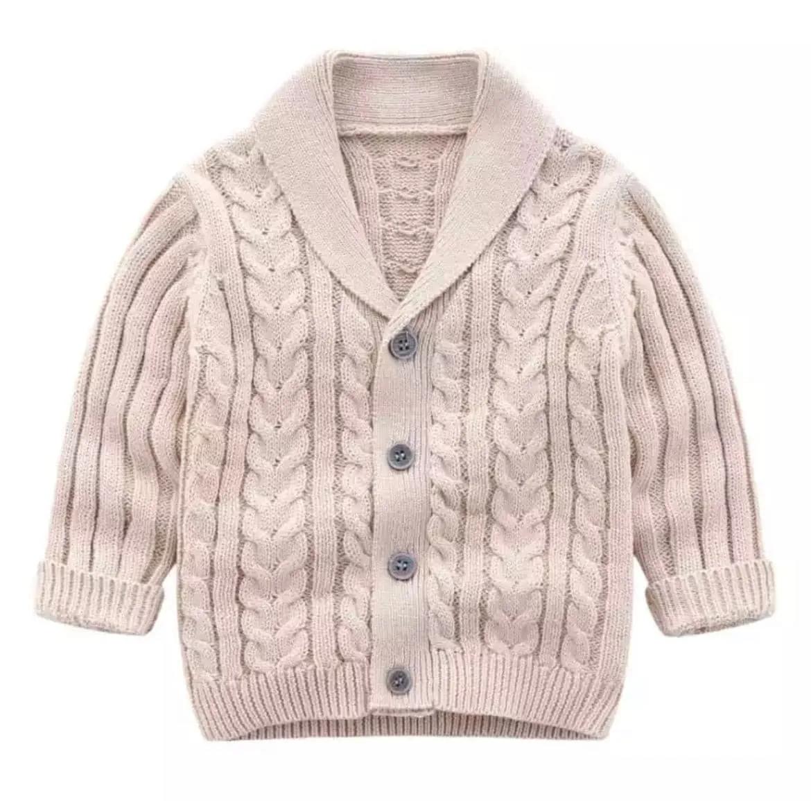 Oxford - Baby Boys Cardigan , Beige Oatmeal