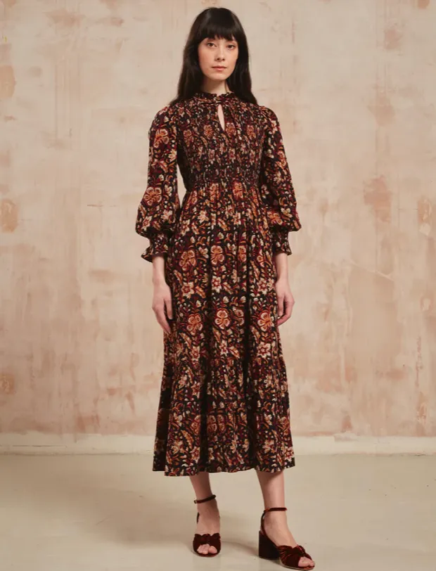 Pink City Prints Tan Jaal Izzy Dress