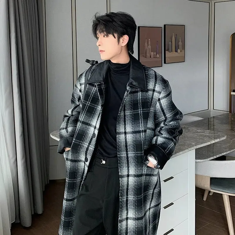 Plaid Woolen Coat