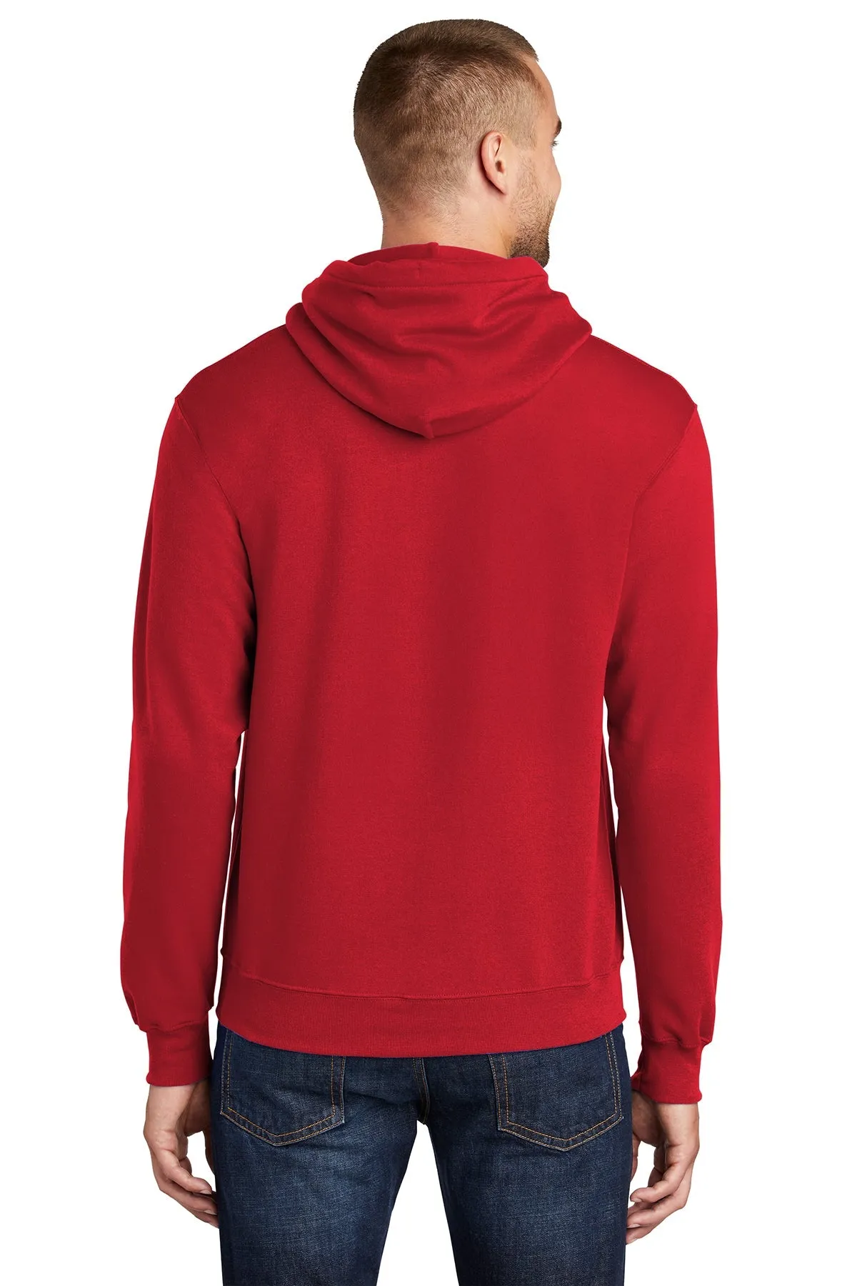 Port & Company Core Fleece Branded Hoodies, Red