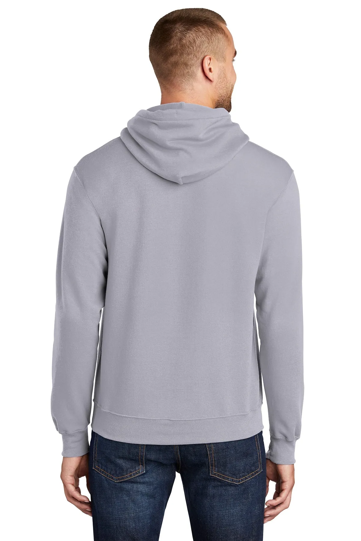 Port & Company Core Fleece Branded Hoodies, Silver