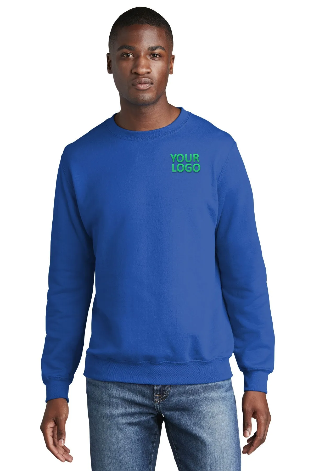 Port & Company Core Fleece Branded Sweatshirts, Royal