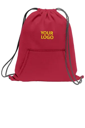 Port & Company Core Fleece Custom Cinch Packs, Red