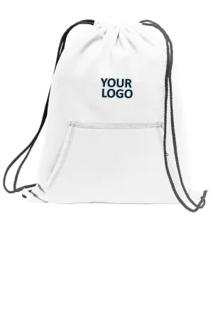 Port & Company Core Fleece Custom Cinch Packs, White