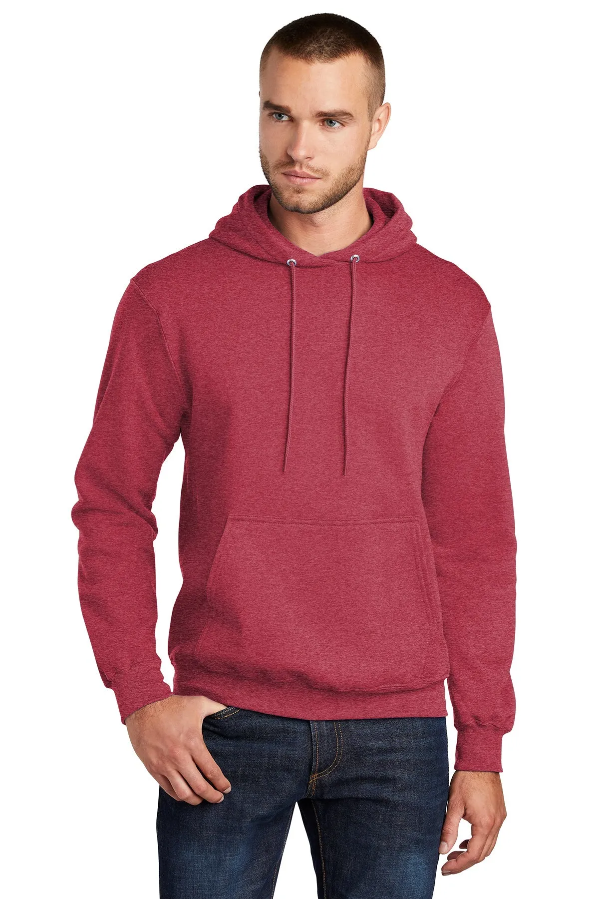 Port & Company Core Fleece Custom Hoodies, Heather Red