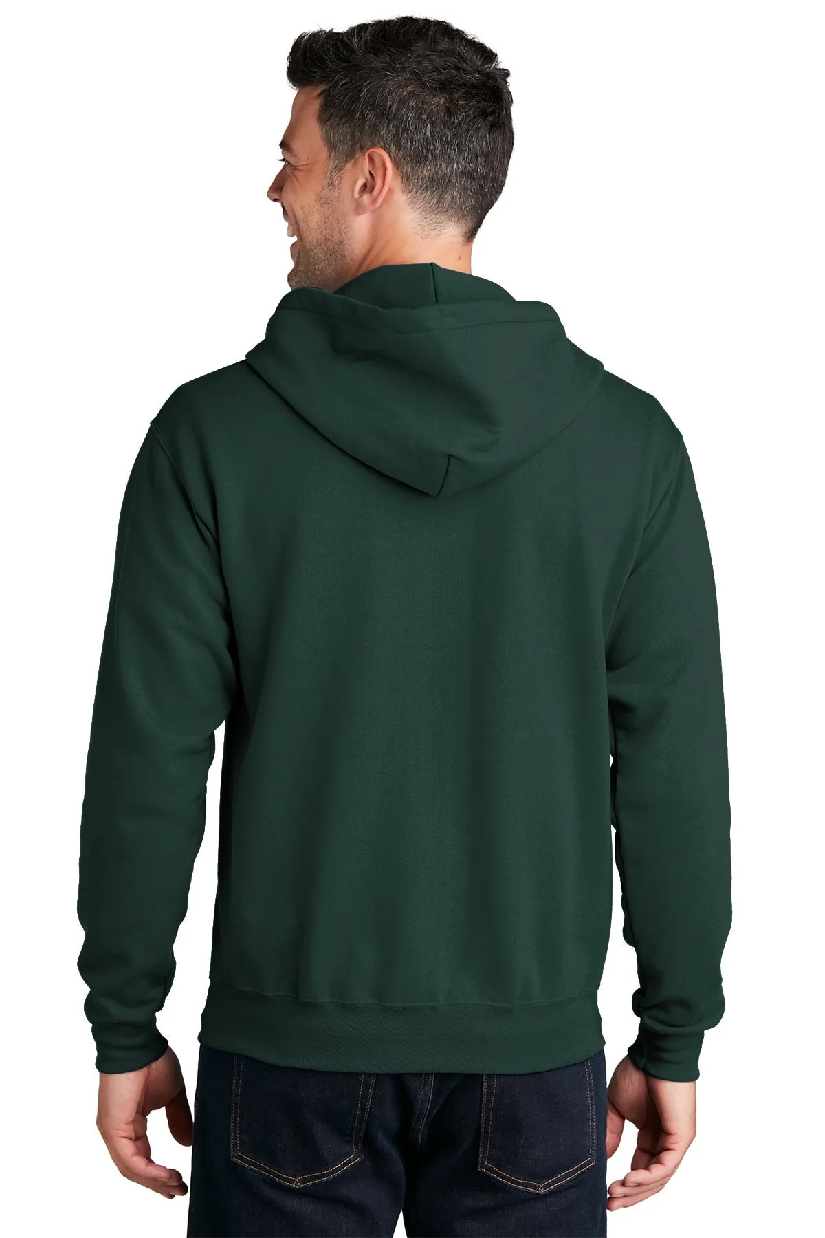 Port & Company Core Fleece Custom Zip Hoodies, Dark Green