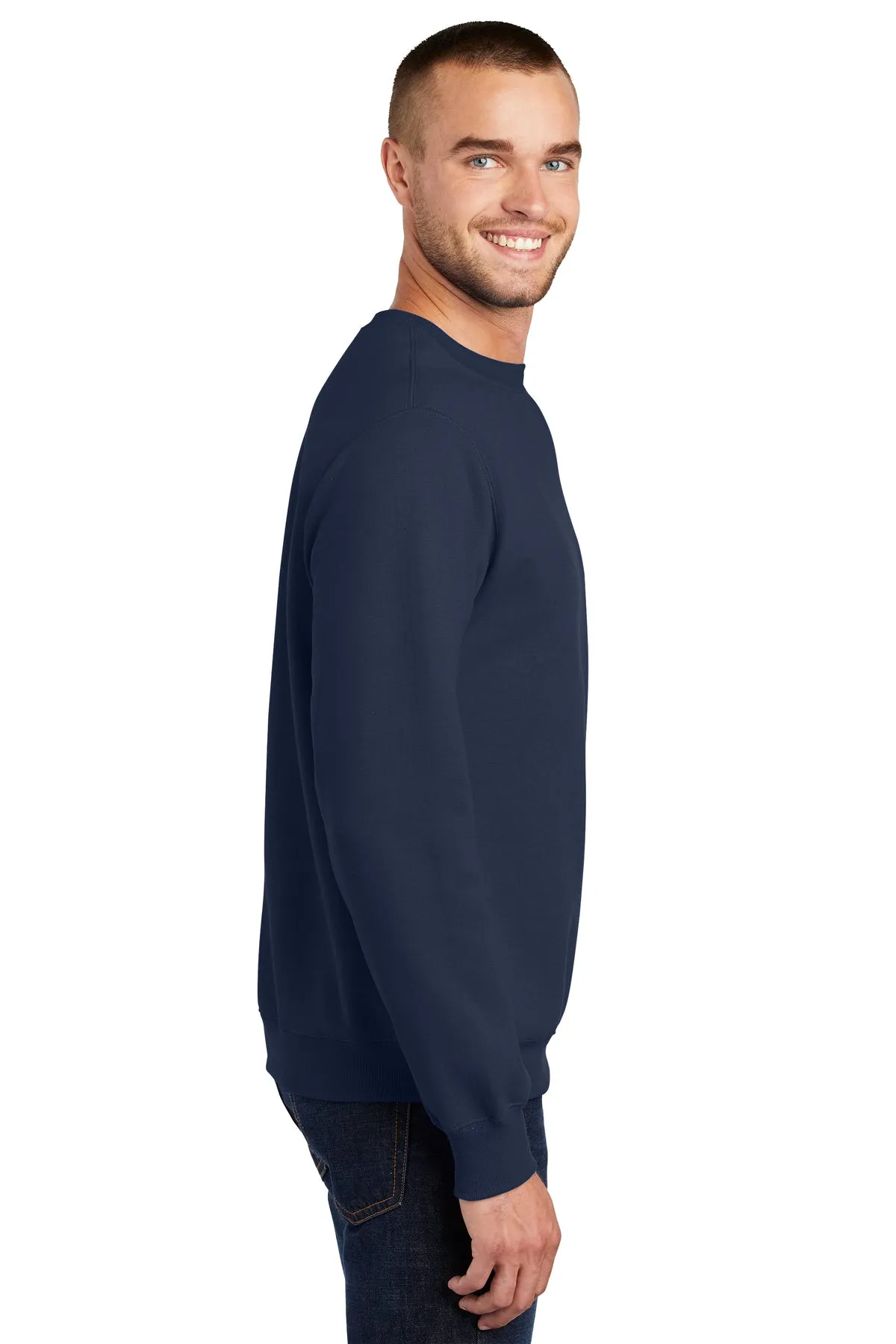 Port & Company Essential Fleece Branded Sweatshirts, Navy