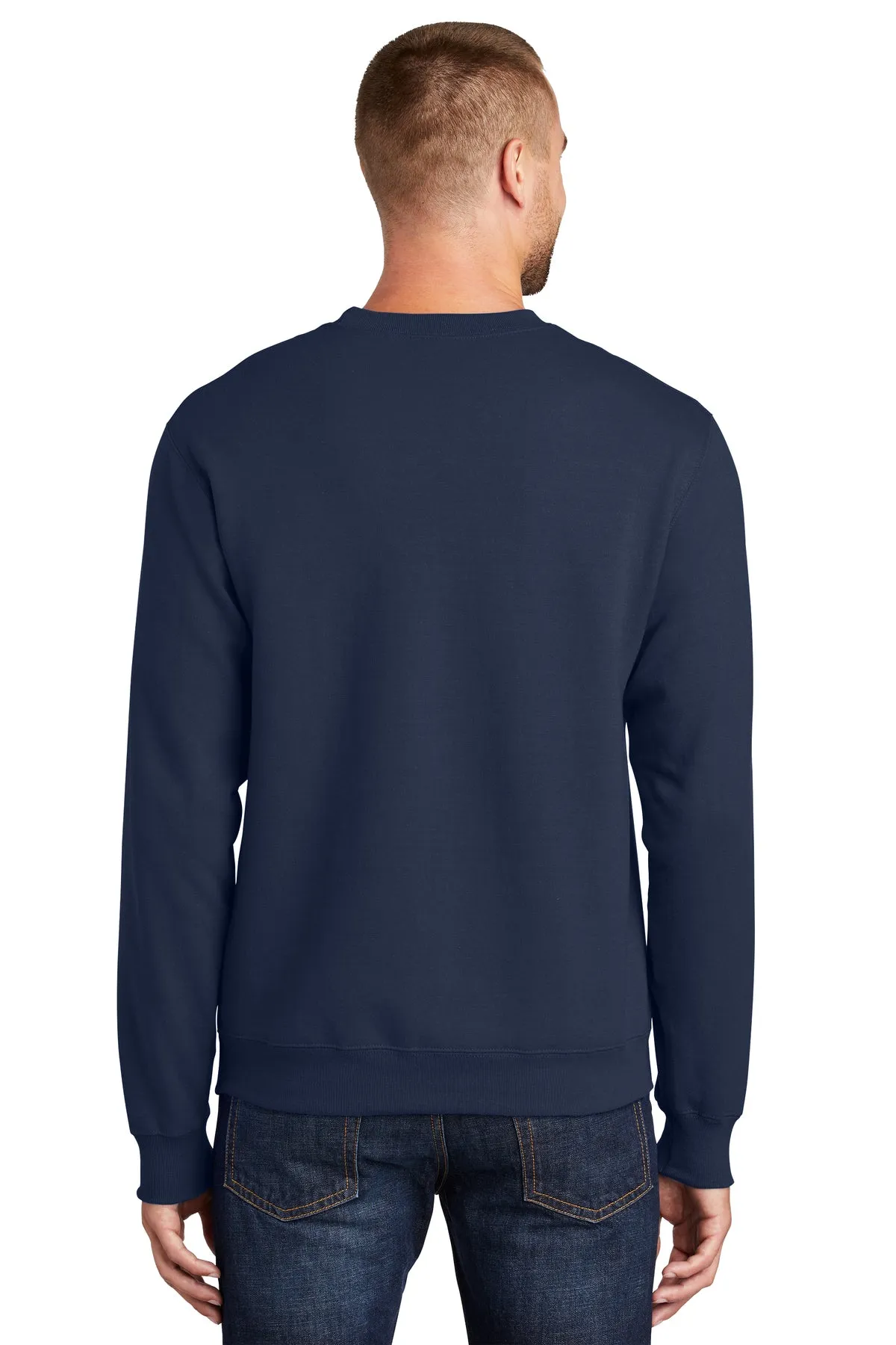 Port & Company Essential Fleece Branded Sweatshirts, Navy