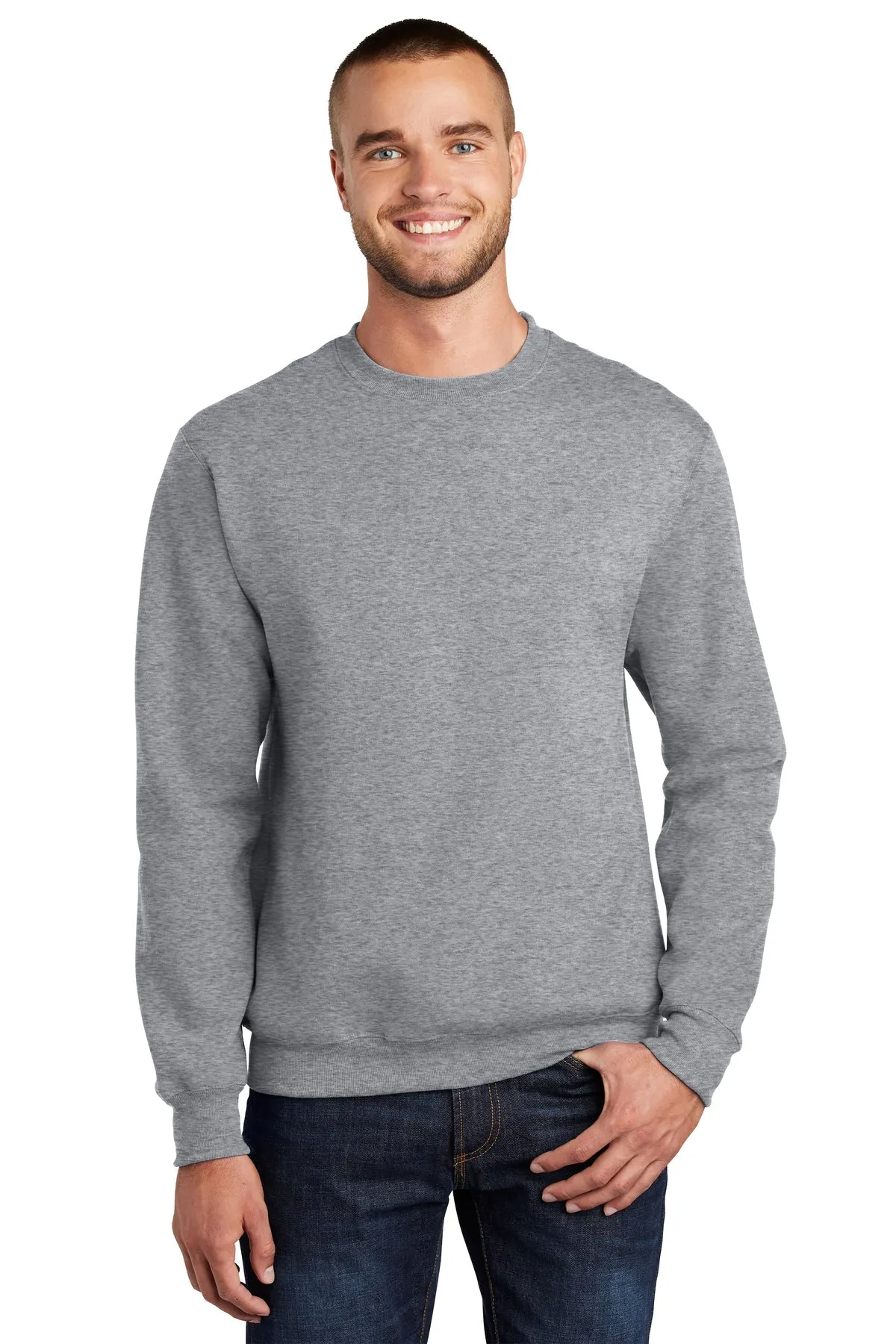 Port & Company Essential Fleece Customized Sweatshirts, Athletic Heather