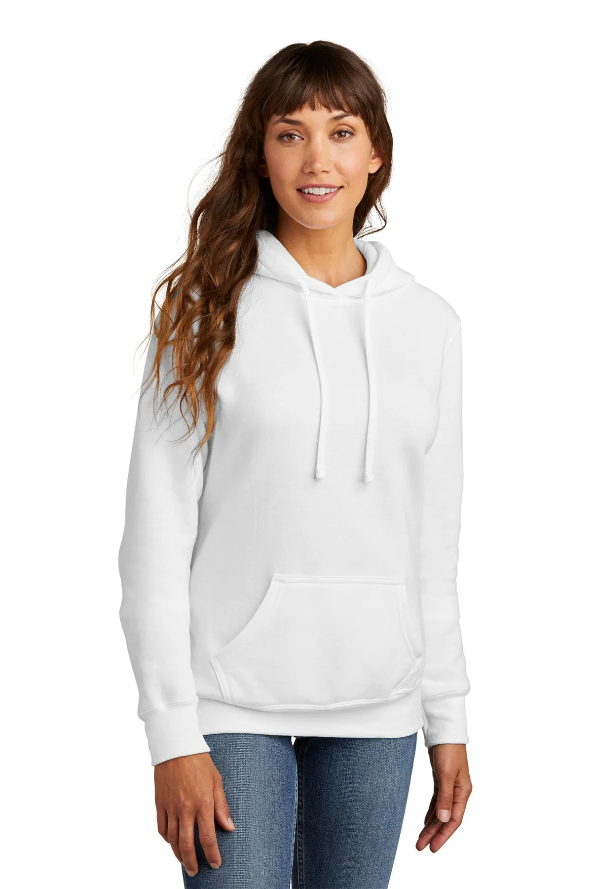 Port & Company Ladies Core Fleece Branded Hoodies, White