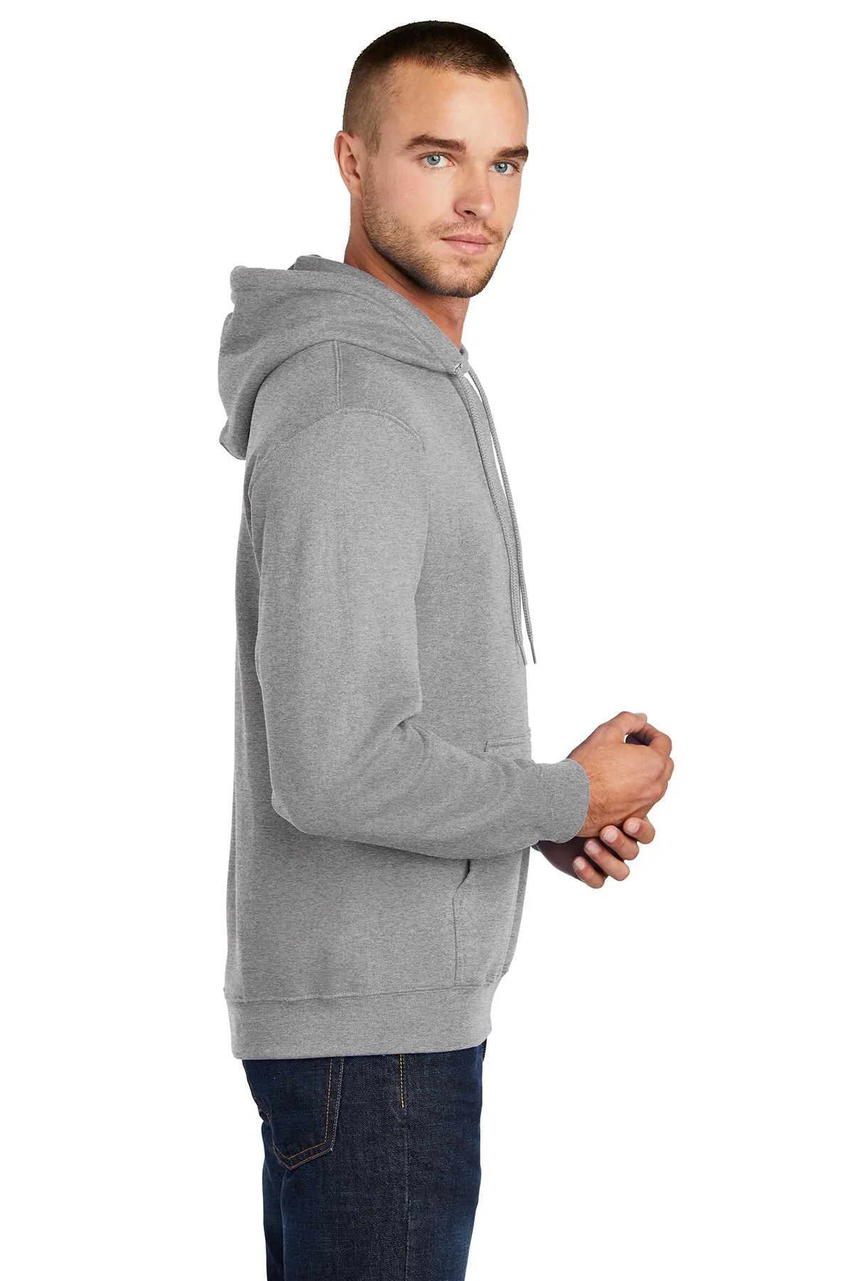 Port & Company Tall Core Fleece Branded Hoodies, Athletic Heather