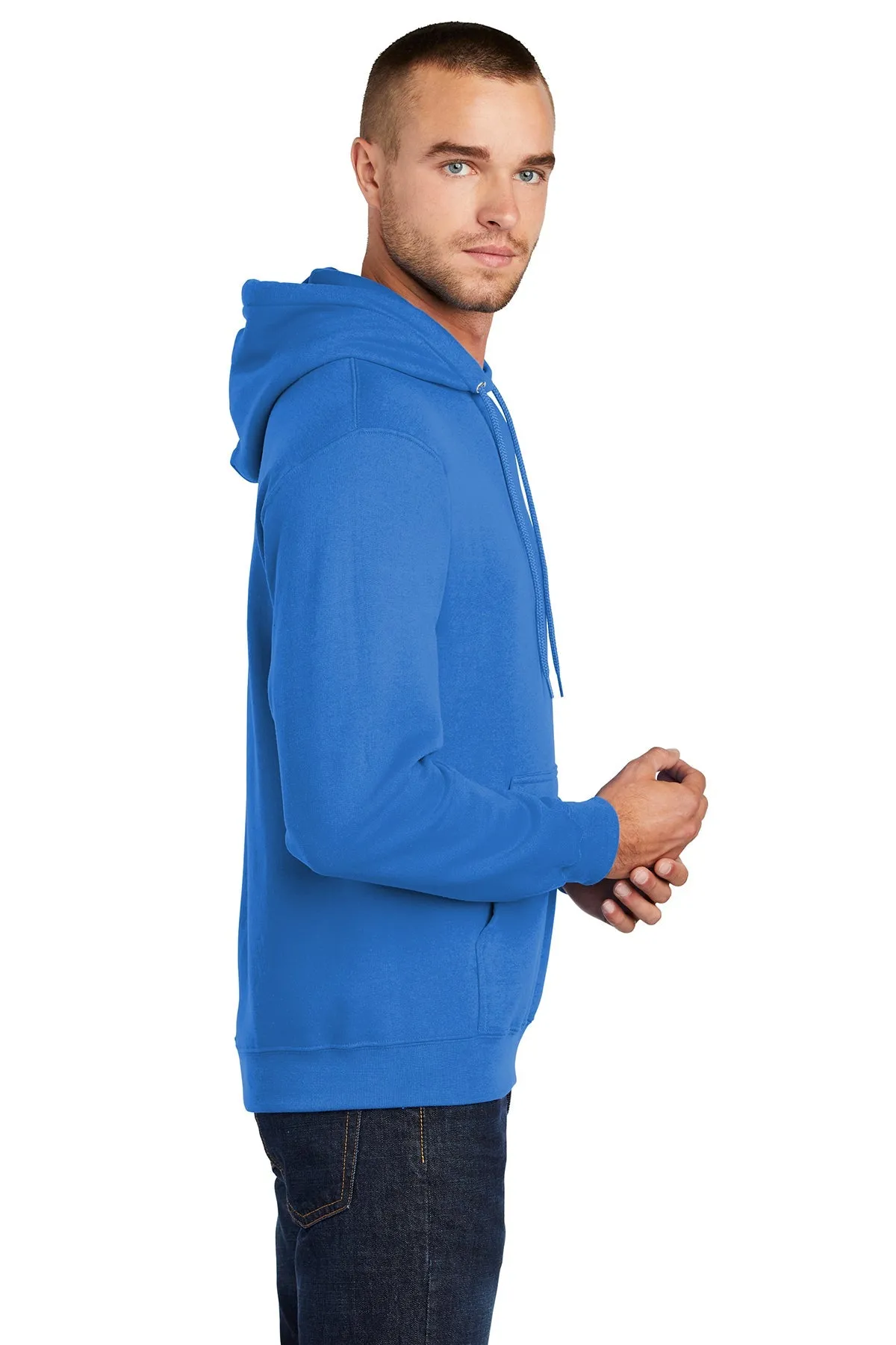 Port & Company Tall Core Fleece Branded Hoodies, Royal