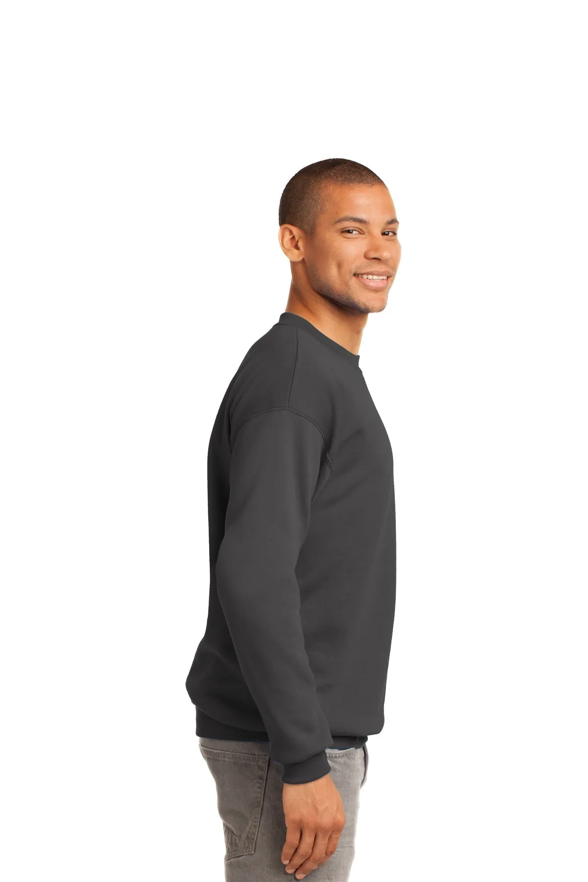 Port & Company Tall Essential Fleece Customized Sweatshirts, Charcoal