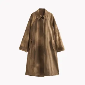 Pre Order:  Color Wash Effect Trench Coat