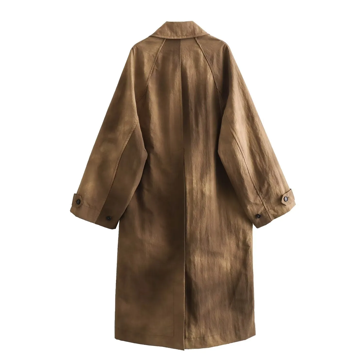 Pre Order:  Color Wash Effect Trench Coat