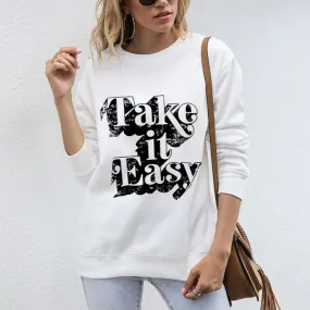 Printing Casual Long Sleeve Wholesale Women Sweatshirt