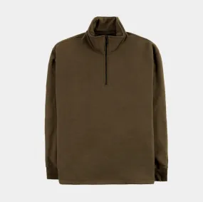 Quarter Zip Mens Pullover (Brown)