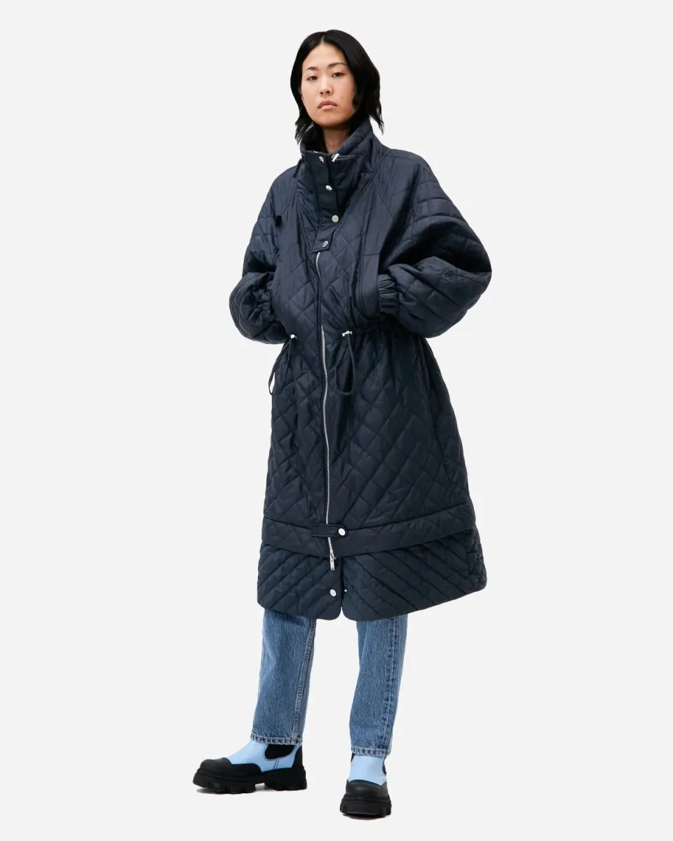 Quilted Oversize Parka - Sky Captain