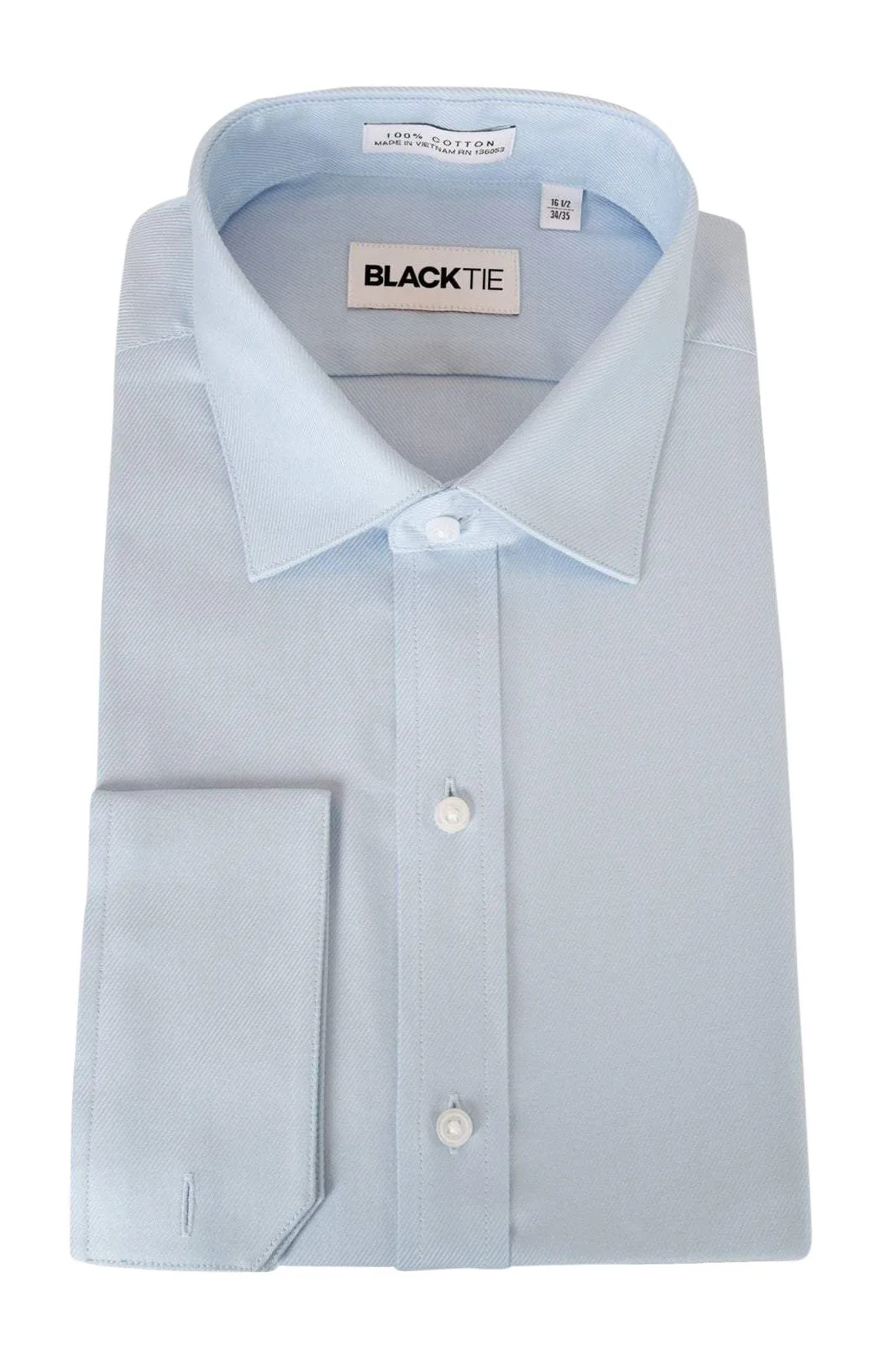 "Jamison" Blue Twill Spread Collar Dress Shirt