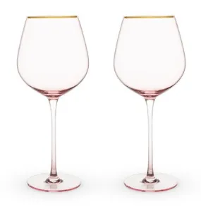 "Rose Crystal" Red Wine Glasses (Set of 2)