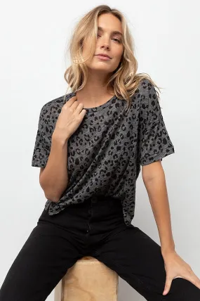 RAILS - Roman Shirt in Charcoal Leopard