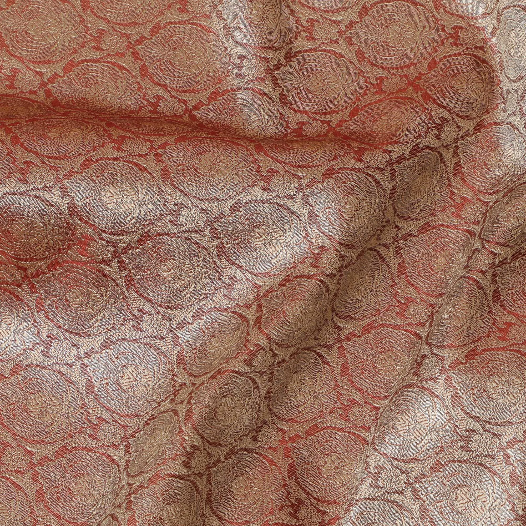 Rose Quartz Glimmer Brocade Fabric – A Vision of Subtle Glamour-D19040