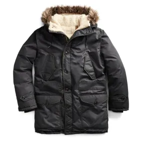 RRL by Ralph Lauren Faux-Fur-Trim Parka Deep Navy