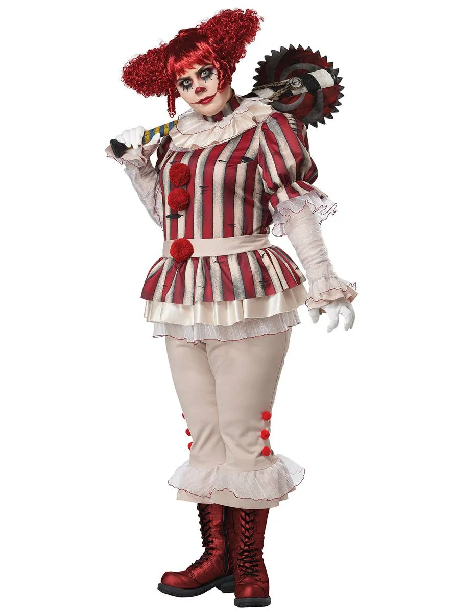 Sadistic Clown Womens Plus Size Halloween Costume