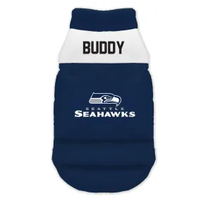 Seattle Seahawks Custom Pet Parka Puff Vest