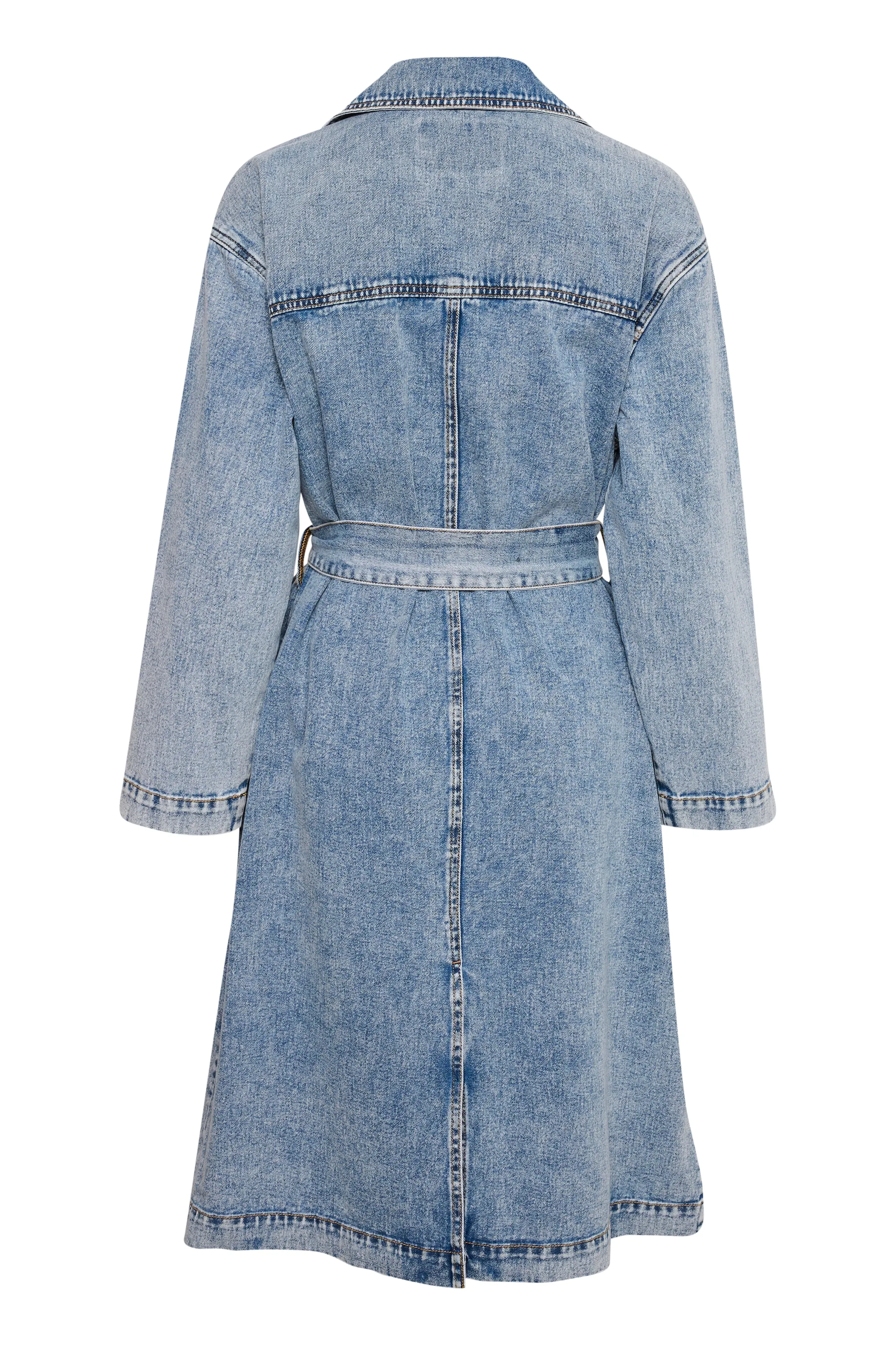 SIDSEL DENIM TRENCH COAT | WASHED BLUE DENIM