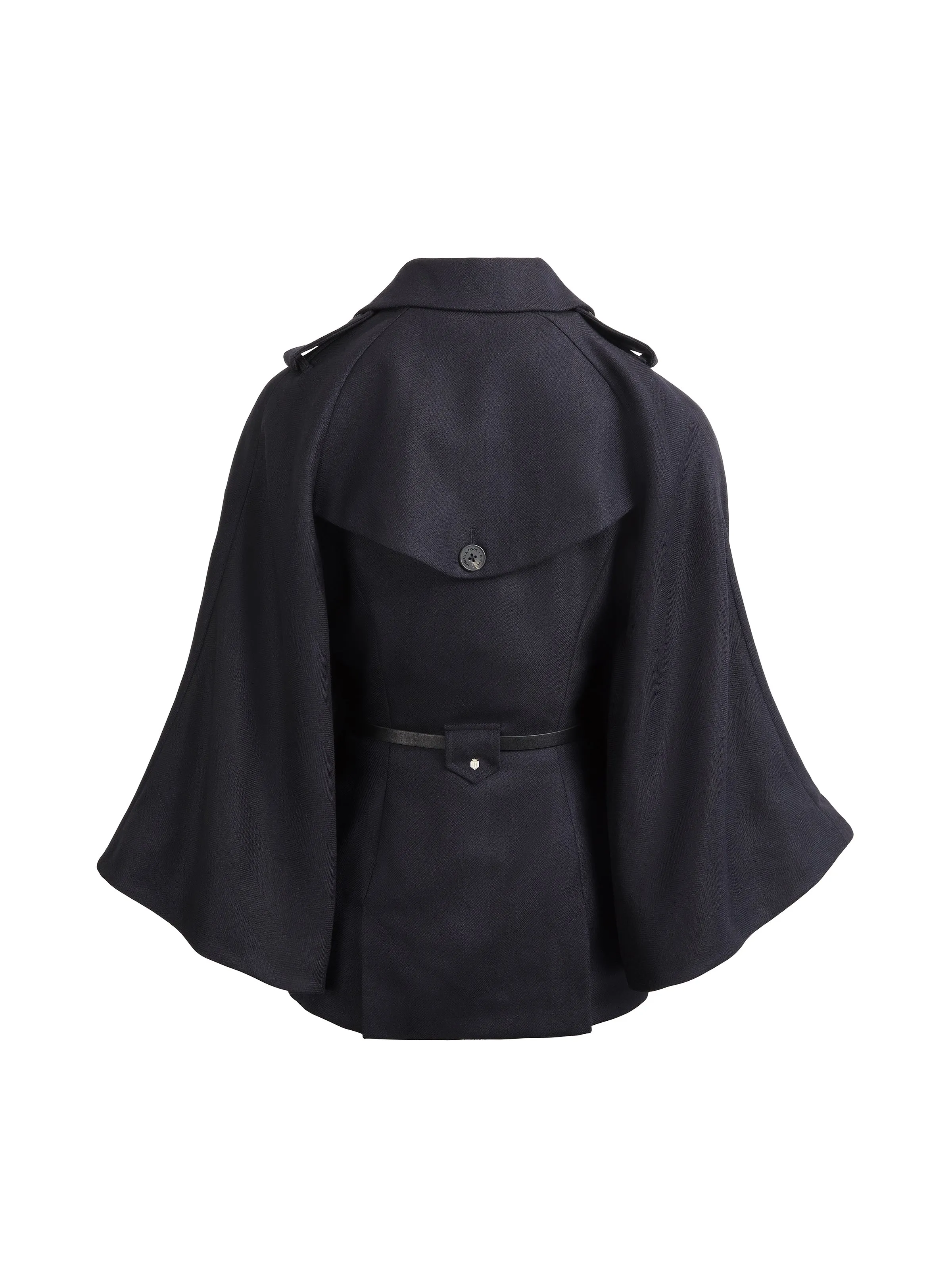 Sienna Wool Cape - Navy