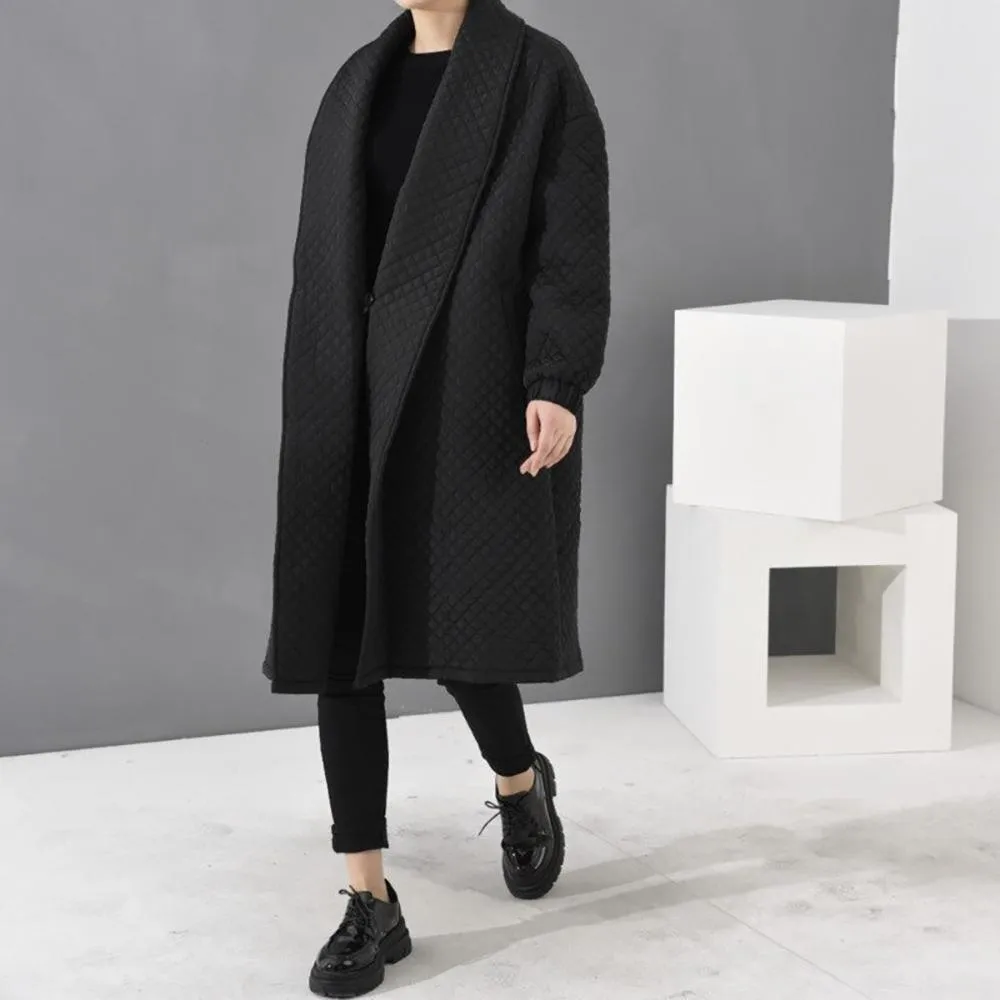 Sleek and Comfy Long Trench Coat